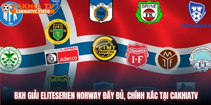 BXH giải Eliteserien Norway đầy đủ, chính xác tại CAKHIATV