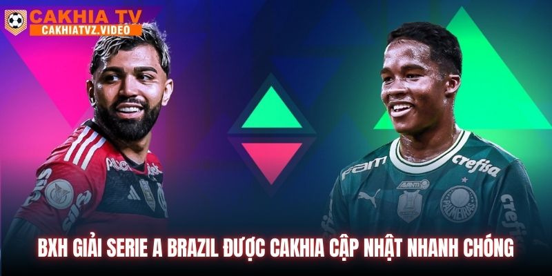 BXH Giải Serie A Brazil được CAKHIA cập nhật nhanh chóng