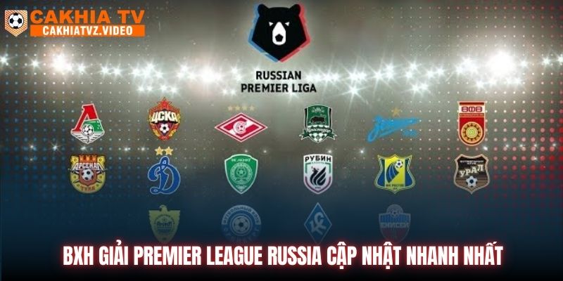 BXH Giải Premier League Russia Cập Nhật Nhanh Nhất